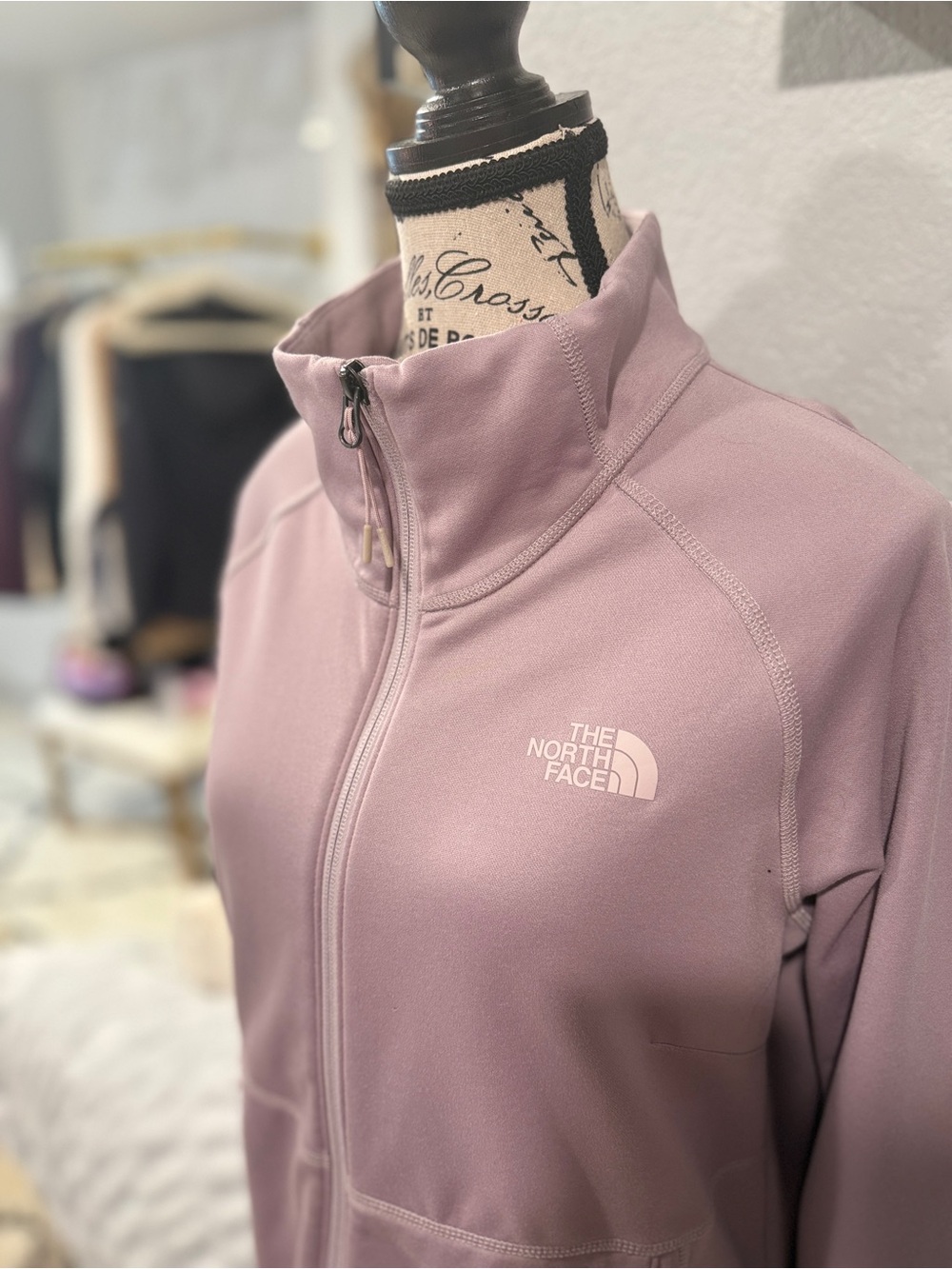The North Face Women’s Large Pink Full Zip Fleece Jacket Outdoor Hiking - Picture 8 of 10
